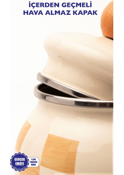 Şık Bej Emaye Baharat Kabı, Mutfağınıza Zarif Dokunuş Sağlar. modelleri