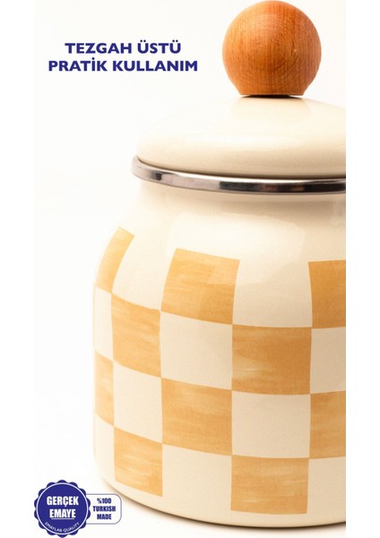 Şık Bej Emaye Baharat Kabı, Mutfağınıza Zarif Dokunuş Sağlar. fırsatları