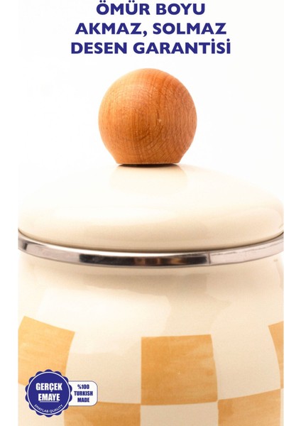 Şık Bej Emaye Baharat Kabı, Mutfağınıza Zarif Dokunuş Sağlar. indirimleri