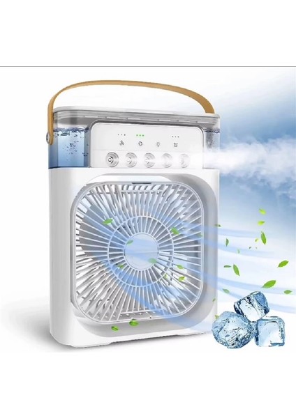 LS18 3 Kademeli Su Spreyli Parfüm Hazneli Masaüstü Vantilatör Fan Beyaz modelleri