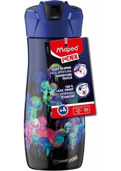 Mavi 580 ml Çelik Matara Suluk, Dayanıklı ve Şık Tasarım