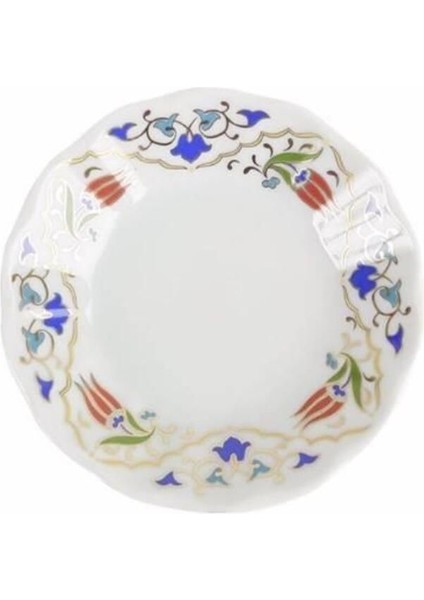 Beyaz Porselen Çay Tabağı Seti, 6'lı, Şık ve Zarif Tasarım