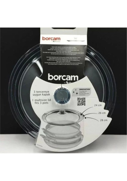 Şeffaf Cam Tencere Kapağı, 24-28CM, Dayanıklı ve Şık Tasarım