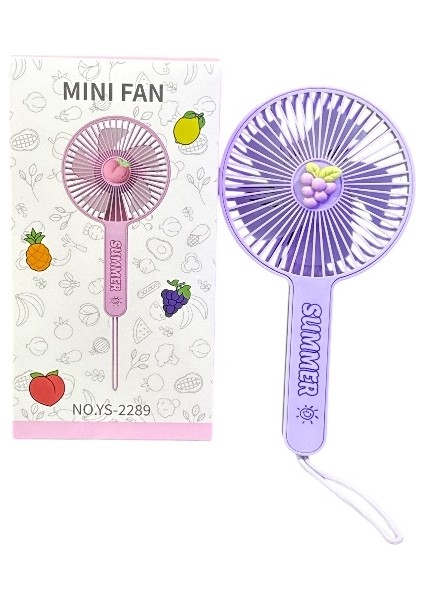 Avuç Içi Taşınabilir Şarjlı Vantilatör Mini El Fanı YS-2289 Mor
