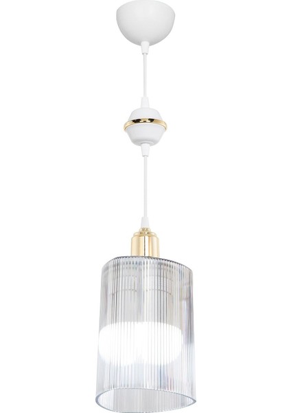 Turuncu Üçgen Şeffaf Sarkıt Lamba, Şık ve Modern Aydınlatma Seçeneği