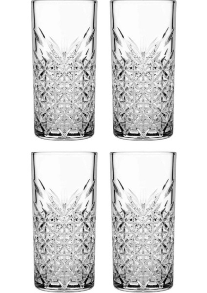 Şık 4'lü 365 cc Meşrubat Bardağı Seti, Beyaz, Zarif ve Kullanışlı Tasarım