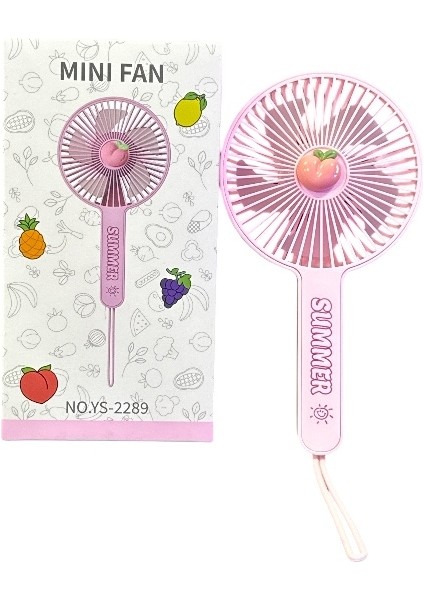 Avuç Içi Taşınabilir Şarjlı Vantilatör Mini El Fanı YS-2289 Pembe