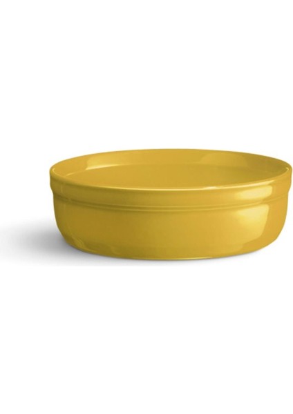 Yuvarlak Sarı Fırın Kabı, Creme Brulee, Mat Kaplama, Şık ve Dayanıklı Tasarım