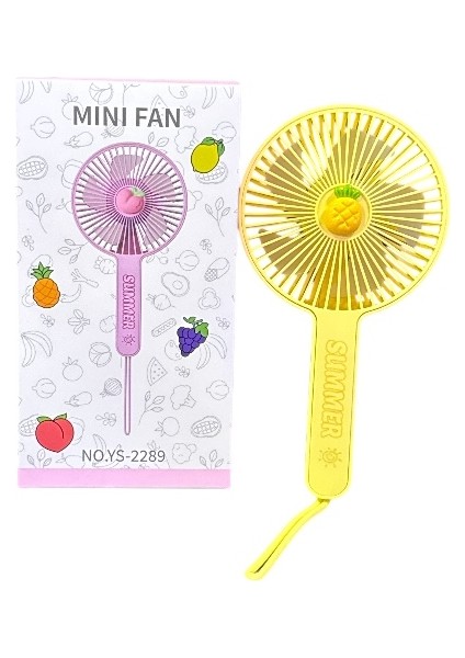 Avuç Içi Taşınabilir Şarjlı Vantilatör Mini El Fanı YS-2289 Sarı
