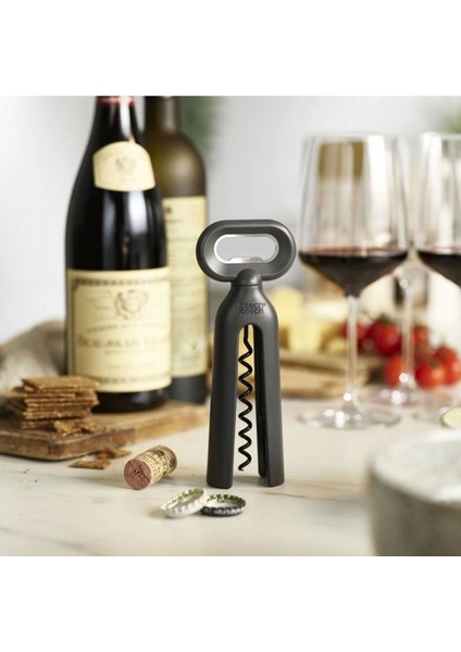 Duo Tirbuşon Gri, Şarap Açma ve Servis Seti, Pratik ve Şık Tasarım fiyatları