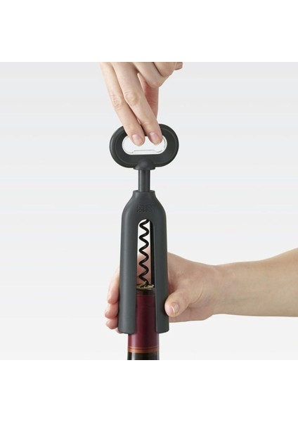 Duo Tirbuşon Gri, Şarap Açma ve Servis Seti, Pratik ve Şık Tasarım fırsatları