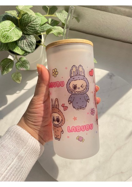 Bambu Kapaklı Buzlu Cam Bardak, Şık ve Kullanışlı Tasarım fırsatları