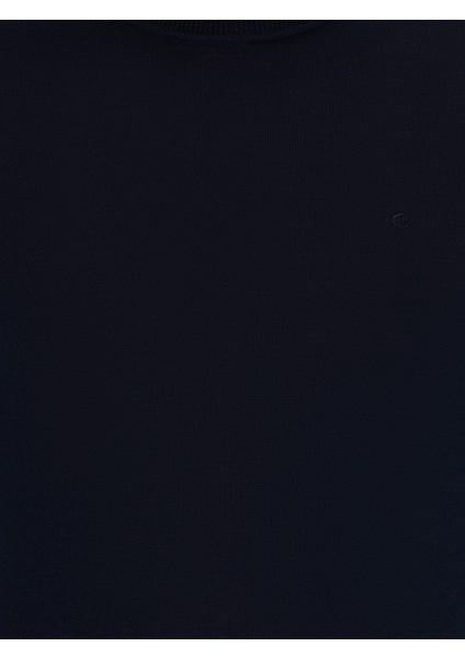 Erkek Lacivert Slim Fit Bisiklet Yaka Basic Triko Kazak 50237038-VR033