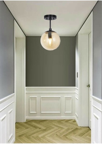 Modern Tasarım Siyah Glop Camlı Şık Avize, Evinizde Şıklık Sağlar.