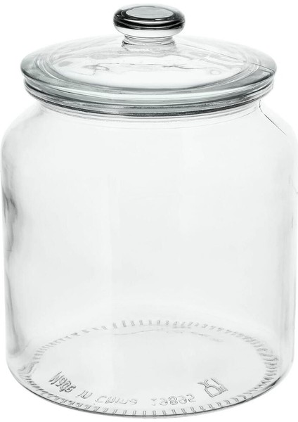 Şeffaf Cam Kavanoz 1,9l, Vakumlu ve Turuncu Kapaklı, Pratik Saklama Çözümü