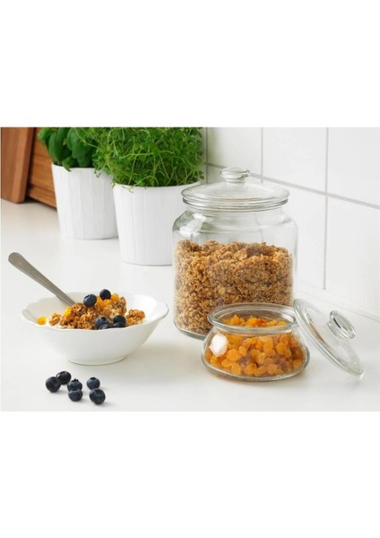 Şeffaf Cam Kavanoz 1,9l, Vakumlu ve Turuncu Kapaklı, Pratik Saklama Çözümü modelleri