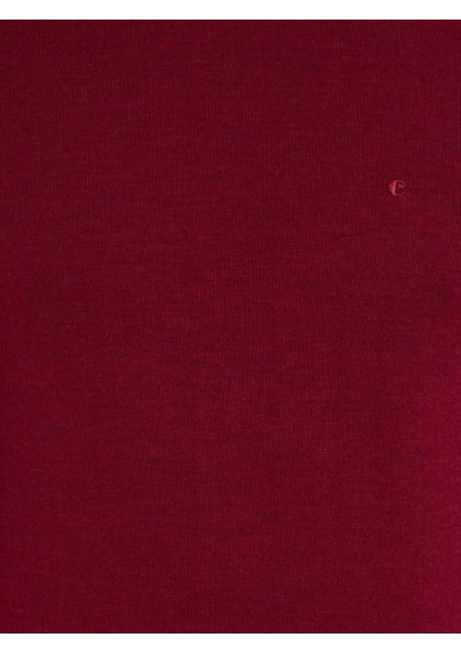 Erkek Bordo Slim Fit Bisiklet Yaka Basic Triko Kazak 50237038-VR014 modelleri