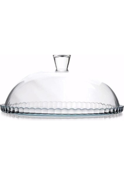 Beyaz Kapaklı Cam Fanus Kek Fanusu, Şık ve Kullanışlı Dekoratif Ürün
