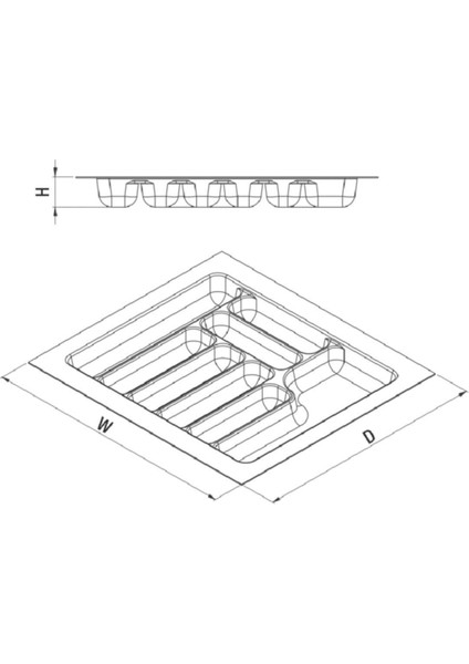 66X49 cm Gri Çekmece Iç Düzenleyici, Ayarlanabilir ve Kullanışlı Organizer fırsatları