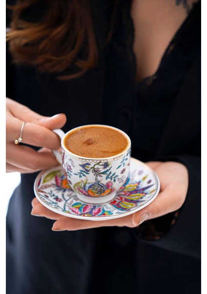 Çift Kişilik Renkli Kahve Fincanı Takımı, 90 Ml, Şık ve Kullanışlı Tasarım fırsatları