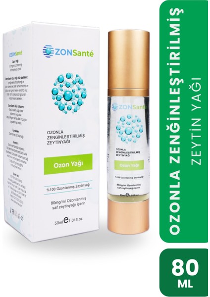- Ozonla Zenginleştirilmiş Saf Zeytinyağı – 80MG Etkin Içerik
