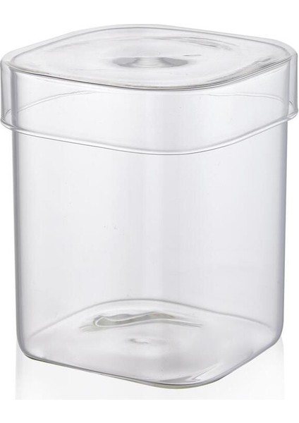 Beyaz Kare Cam Kavanoz 13X11 Cm, Şık ve Kullanışlı Saklama Çözümü