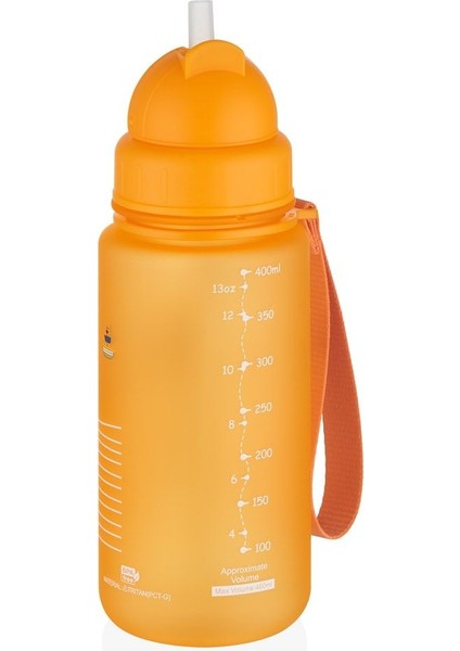 400ML Turuncu Desenli Yeni Seri Su Matarağı, Sağlam ve Hafif Tasarım fiyatları