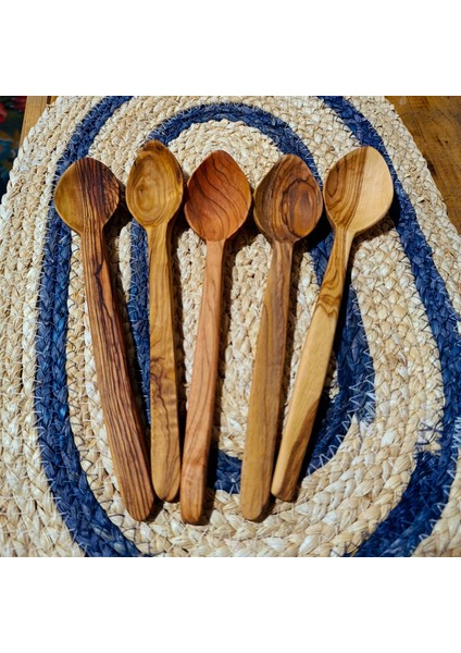 5 Adet Zeytin Ağacı 25 cm Yemek Kaşığı modelleri