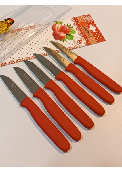 Kırmızı Meyve Bıçağı 6'lı Set, Pratik ve Şık Mutfak Aleti indirimleri