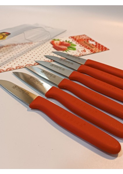 Kırmızı Meyve Bıçağı 6'lı Set, Pratik ve Şık Mutfak Aleti