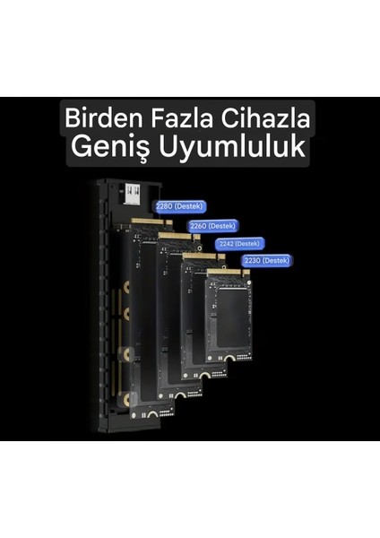 20Gbps M.2 Nvme Ssd Kutusu CE Lisanslı 2280/2260/2242/2230/ Gen 3x2 Yüksek Hızlı Son Nesil Teknoloji Metal Sağlam Orjinal modelleri