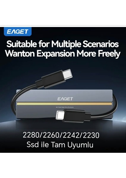 20Gbps M.2 Nvme Ssd Kutusu CE Lisanslı 2280/2260/2242/2230/ Gen 3x2 Yüksek Hızlı Son Nesil Teknoloji Metal Sağlam Orjinal indirimleri