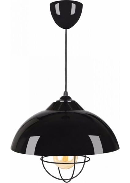 Endüstriyel Kafes Sarkıt Avize Siyah AAG-1868, Modern ve Şık Tasarım