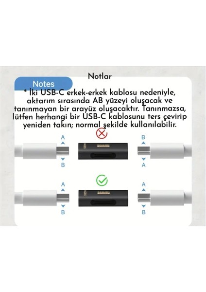 Çevirici Dönüştürücü Adaptör Dişiden Dişiye 240W 8K 80Gbps Uzatma Dönüştürücü Adaptör Desteği
