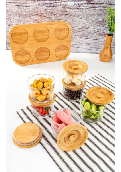 Şık 13 Parça Cam Kahvaltılık Takımı Bej Renkli, Elegant ve Kullanışlı Tasarım