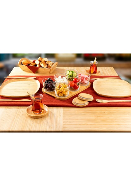 Şık 13 Parça Cam Kahvaltılık Takımı Bej Renkli, Elegant ve Kullanışlı Tasarım indirimleri