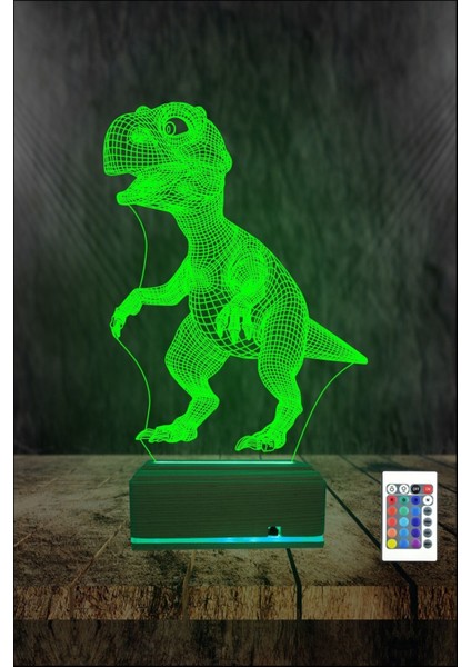 3D Dinozor Gece ve Masa Lambası, Şık ve Renkli Aydınlatma, Çocuk Odası Dekoru