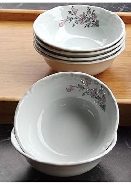 6'lı 13 cm Beyaz Porselen Çorba Kasesi Seti, Şık ve Kullanışlı Tasarım