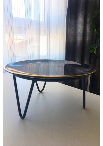 Şık Siyah Dekoratif Yükseltici Ayak, Cam Saksı ve Meyvelik Için fiyatları