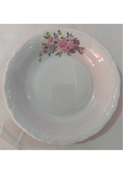 Beyaz 13 cm Çukur Tabak 6'lı, Kahvaltı ve Çerezlik Seti