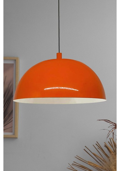 Parlak Turuncu Tekli Sarkıt Avize, Modern ve Şık Aydınlatma, Ev ve Iş Yeri Dekoru