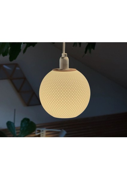 Modern Doku Desenli Yuvarlak LED Avize, Sıcak Işık ve E27 Duy ile Şık Aydınlatma modelleri