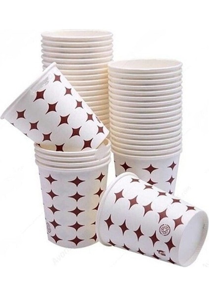 500 Adet Beyaz 6.5 Oz Sızdırmaz Karton Bardak, Çay, Su, Kahve Için, 175 cc