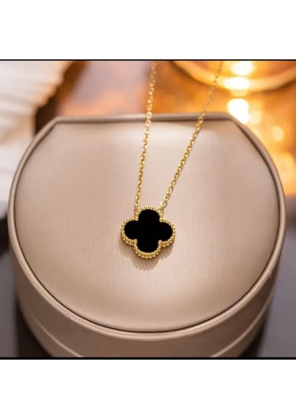 Dört Yapraklı Şans Dilek Kolyesi