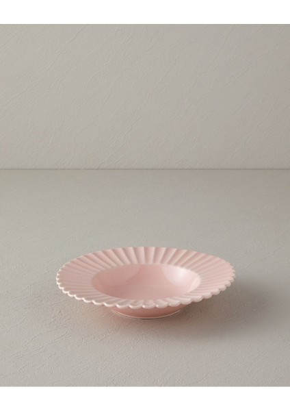 Pembe Fiore Bone China Çukur Tabak, Şık ve Zarif Ev Dekoru Parçası
