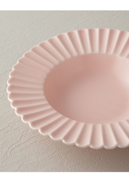 Pembe Fiore Bone China Çukur Tabak, Şık ve Zarif Ev Dekoru Parçası modelleri