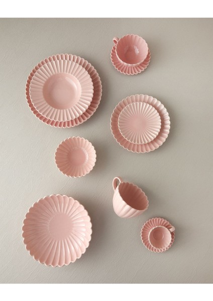 Pembe Fiore Bone China Çukur Tabak, Şık ve Zarif Ev Dekoru Parçası fırsatları