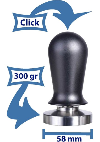 Paslanmaz Çelik 58MM Espresso Tamper, Renkli, Kolay Kullanım