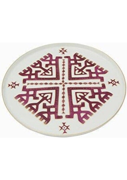 Turuncu Arabesque Desen 6 Düz Tabak 18CM Şık ve Modern Tasarım fiyatları