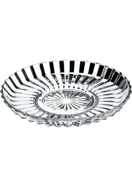 Kahverengi Kristal Çay Tabağı Takımı 6'lı, Şık ve Zarif Tasarım.